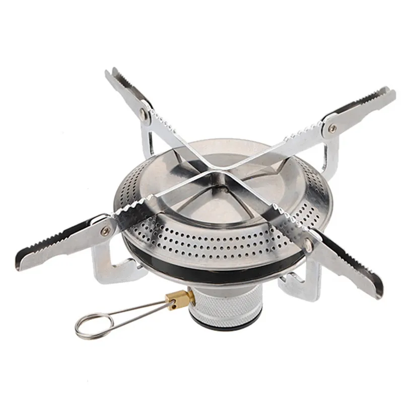 

VILEAD Portable Stainless Steel Camp Collapsible Bracket Gas Stove Outdoor Picnic Barbecue Camping Equipment with Bag