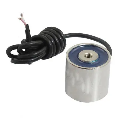 

4.7mm Mounting Thread 9kgf Round Solenoid Electromagnet DC 12V 0.2A