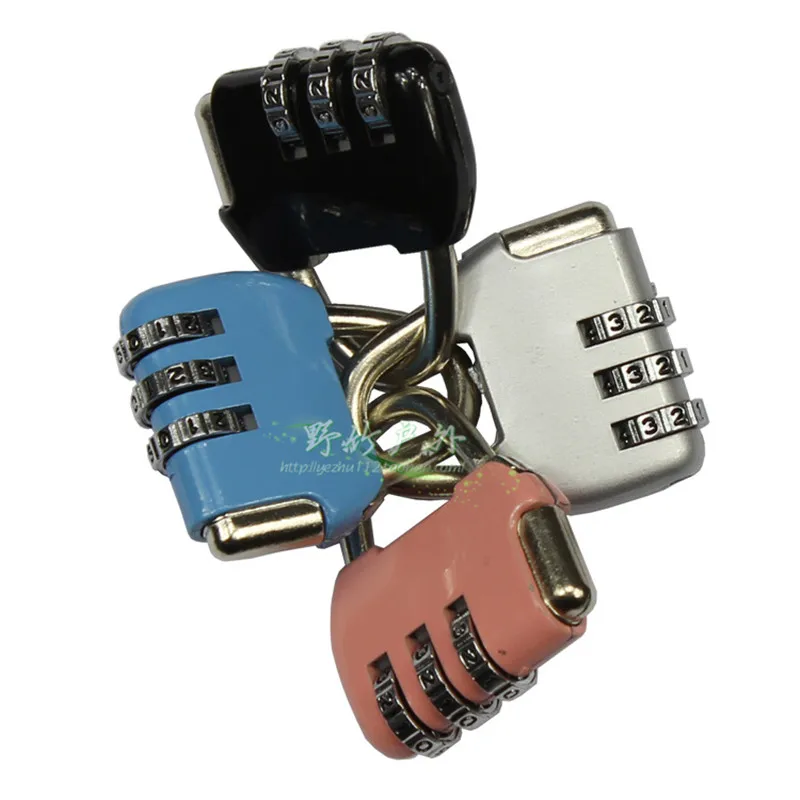3 dígitos combinación cerradura de equipaje maleta profesional ganzúas fechadura digital Anti-robo candado con llave