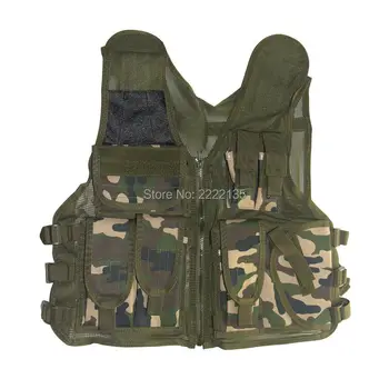 

Tactical Mesh Vest Camouflage Police CS Nylon Jumper Carrier Vest Airsoft Paintball Military Hunting Protective Combat Gear