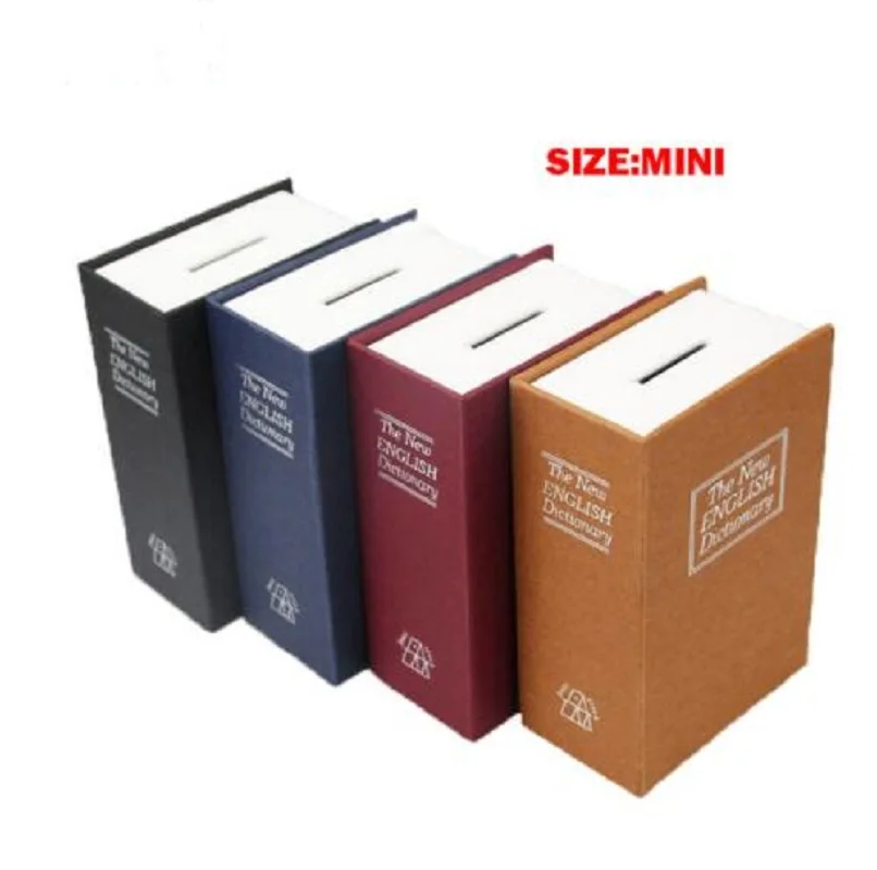 Metal Mini Cash Secure Hidden English Dictionary Money Box Coin Storage Books Safe Secret Piggy Bank 11.5*8*4.5CM