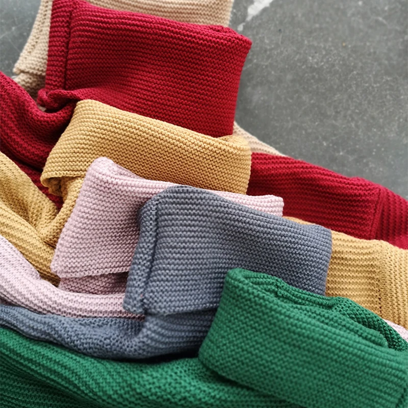 JAPPKBH Winter Women Sweater New Fashion Casual Korean Style Turtleneck Sweater Vintage Full Sleeve Jumper Knitted Sweater Femme