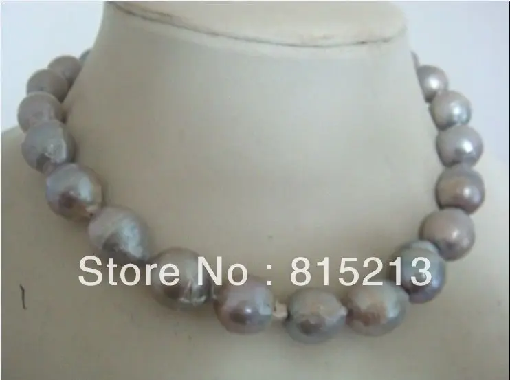 

ddh00433 15-16mm natural Australian south sea gray pearl necklace 18inch 28% Discount