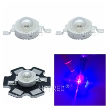 50 шт., 100 шт., 3 Вт, высокомощный Светодиодный УФ-светильник, чип-диод 395nm, 400nm, 365Nm, фиолетовый, ультрафиолетовый, для сушки ногтей, идентификация валюты