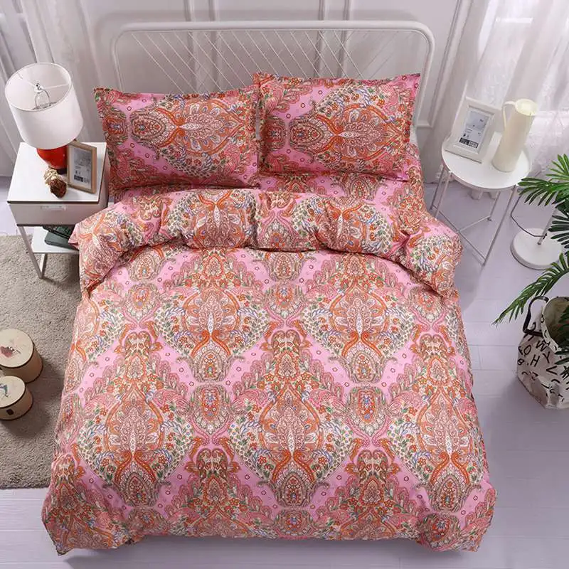 

Mandala Bedding 4 pcs Duvets And Twin Bedding Sets Quilting Bed Sheets Cover Bed Linen Set King Queen Size Flowers Stripe F