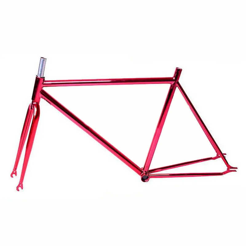 Flash Deal 52cm fixed gear bike frame   track bike frame road bicycle frame plated steel frame 8