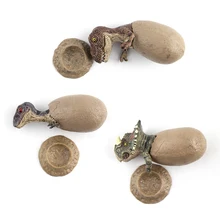 3pcs set Jurassic World Plastic Dinosaur Model Action Figures Semi hatching Dinosaur Eggs Learning Education font