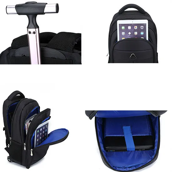 BERAGHINI для мужчин сумка для бизнес поездки тяги сумки большой ёмкость рюкзак на колёсах Путешествия Duffle Высокое качество Оксфорд тележка