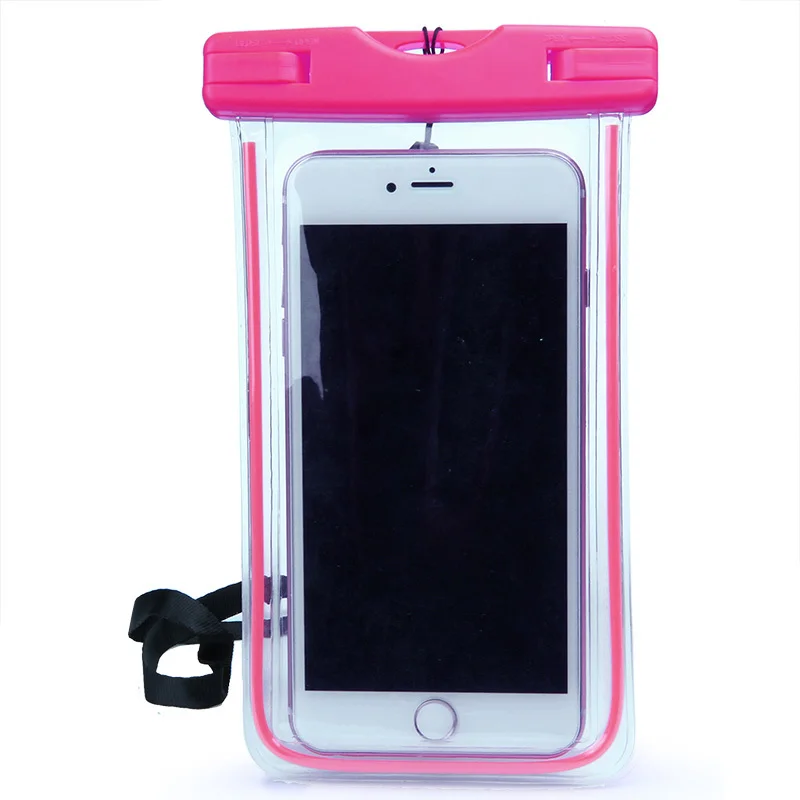 Универсальный чехол водонепроницаемый чехол для телефона для iPhone 7 6S Чехол Водонепроницаемый чехол для samsung Galaxy S8 водонепроницаемый чехол для плавания - Цвет: pink