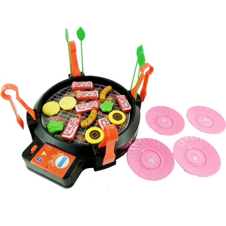 [TOP] игровой дом игрушка электрическая музыкальная барбекю игрушка звук барбекю кухня наборы пищи семья родитель-ребенок Интерактивная забавная игрушка для приготовления пищи