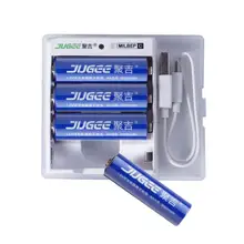 4 шт. jugee 1.5 В 3000mwh AA литий-полимерный литий-ионный Литий-полимерный аккумуляторные батареи + зарядное устройство