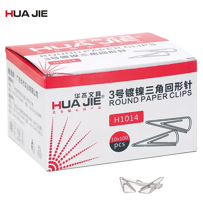 

Creative Triangle Paper Clip Bookmark 1000Pcs/Box Memo Notes Clips Marking Clip Office Binding Supplies Student Stationery H1014