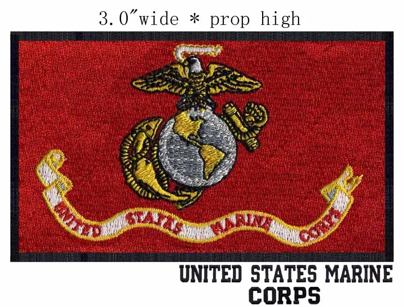 United States Marine Corps Flag embroidery patch 3" wide shipping/Corps