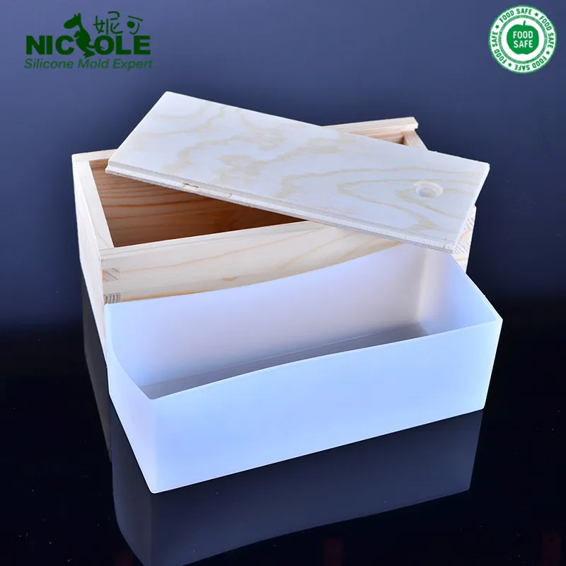 

Nicole Silicone Liner For Small Size Wood Mold Rectangle Mold With Wooden Box Swirl Forms Loaf Soap Moulds