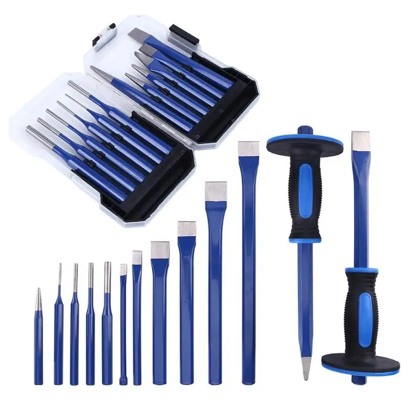 

Punch Pin Multi Size and Styles Alloy Steel Punching Pin Chisel Rivet Screw Mark Hole Woodworking Carving Tool Set Hand Tool Set
