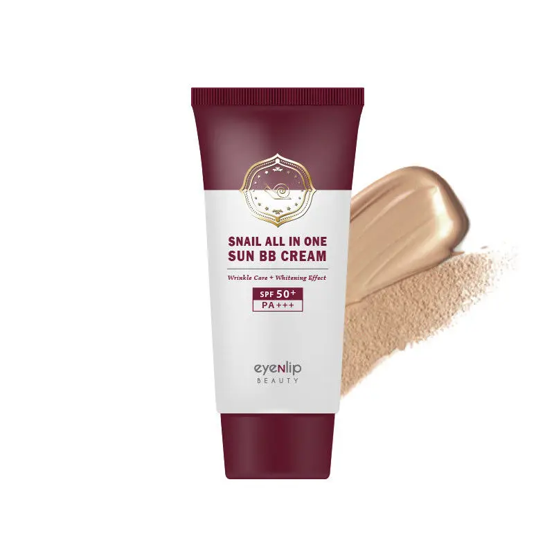 Крем eyenгуб Улитка All In One Sun BB (SPF50 +/PA + +) 50 мл отбеливающий увлажняющий крем