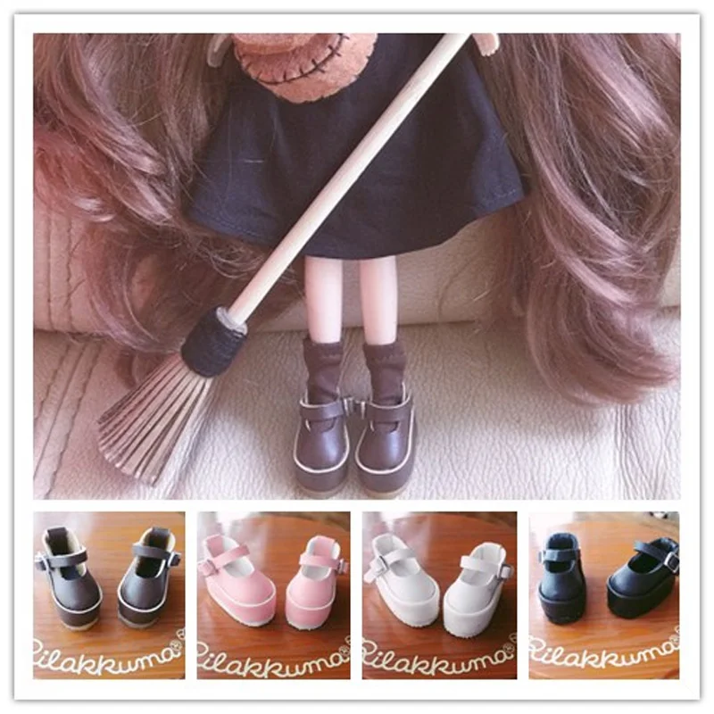 1 пара модных кукол кожаные туфли на платформе для Blyth pulгуб Licca Azone|leather flat shoes|leather