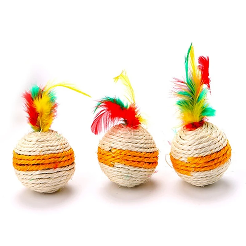 Cat Toys Interactive Pet Products Cats Toy Ball Feather Mouse Cat Toys Set Scratch  Kitten Small Dog Toy Cats Supplies Scratching SJ0001 (1)