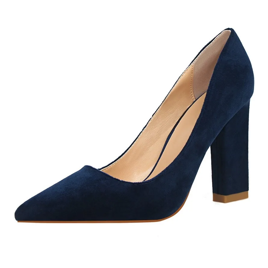 

D&Henlu 2019 Shoes Women Heels Pumps Women Wedding Shoes Pointed Toe High Heel Sexy Shoe Blue Ladies Shoe With Heels Black Heel