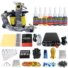 Полный комплект для тату-катушки для подводки Shader Электропитание педаль иглы рукоятка наконечники татуировки тело и искусство TK105-14