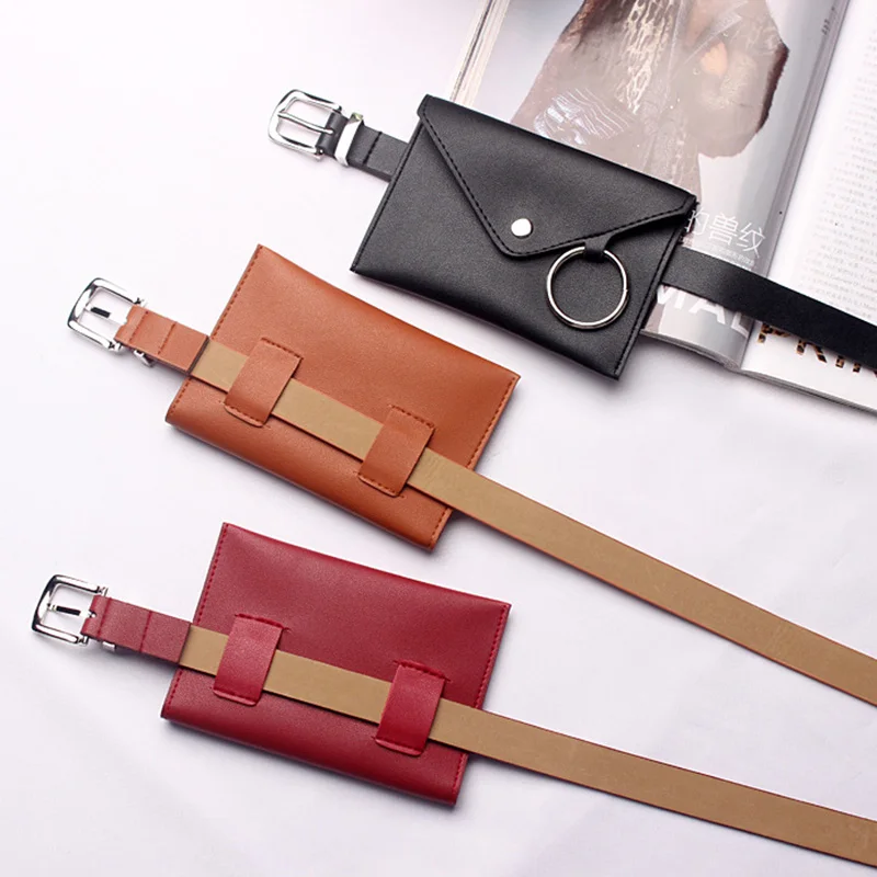 Fashion Women Chest Bag Solid Color Ring PU Leather Messenger Shoulder Crossbody Clutch Bag Packet Handbag Bolsa Feminino SS0421 (3)