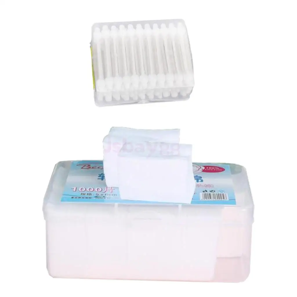 de doble punta Paquete de 1000 almohadillas de algod/ón para limpieza de los o/ídos sin cloro