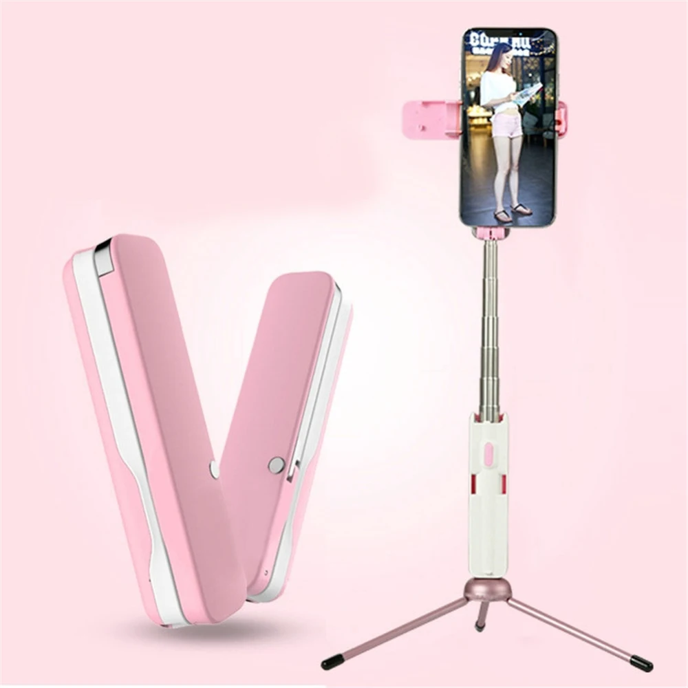 

Foldable Mini Stick Selfie Bluetooth/ Cable Control Light Refill Rod Self-timer Artifact For iPhone Android Huawei Android