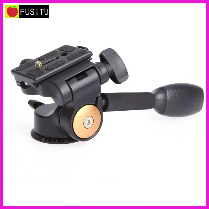 

QZSD Q08 3-way Three-dimensional Head SLR Camera Tripod Hydraulic Damping Handle Universal Camera Gimbals