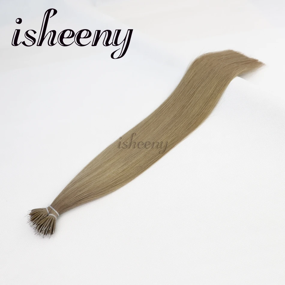Isheeny 1" 18" 2" Человеческие волосы Remy с микро-бусинами для наращивания в европейском стиле, 9 цветов, черный, коричневый, блонд, пианино, нано-кольцо, волосы, 50 шт - Цвет: #18