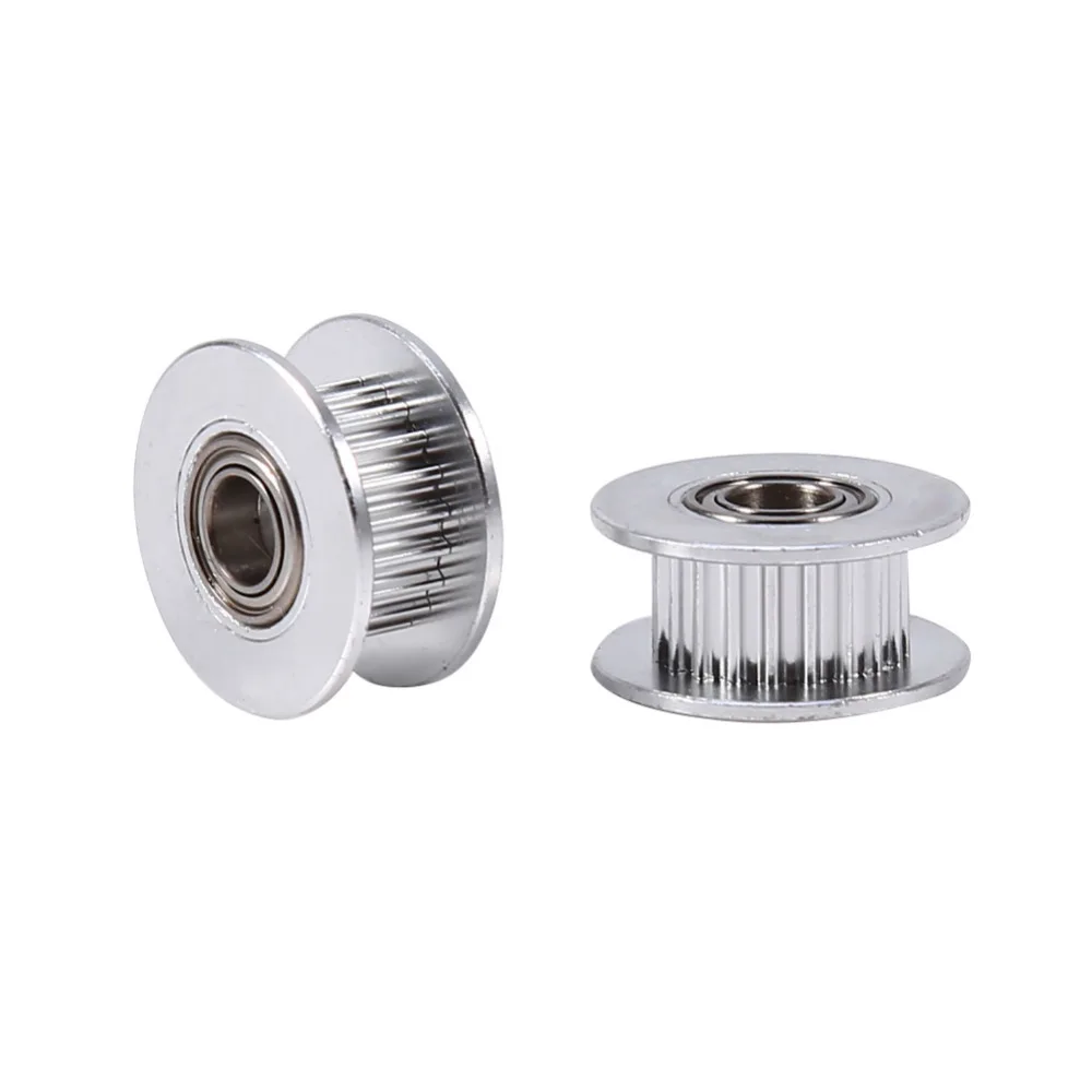 New 2pcs/Lot Aluminum 5mm Inner Diameter Timing Belt Drive Idler Pulley