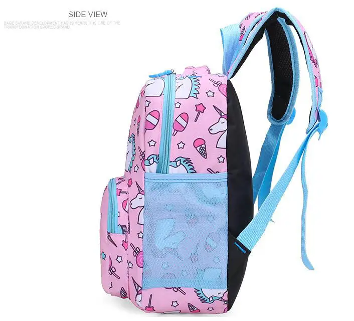  2019 New Unicorn Printed Children School Bag Cute Cartoon Kids Bags Kindergarten Backpack for Boys  - 33052213537