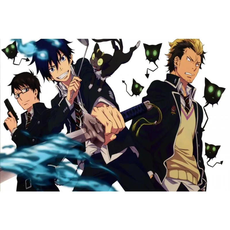 

Blue Exorcist Canvas Fabric Cloth Poster Custom Art Canvas print Professional Home Wall Decoration