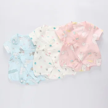 

Children's Wear New Baby's Jumpsuit Cotton Yarn Pure Neonatal Monk Clothing Summer Baby Rompers