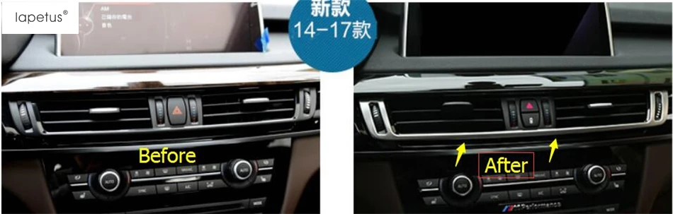 X6 F16 2015-2018 Side Air AC Outlet Vent Kit Trim Accessories For BMW X5 F15