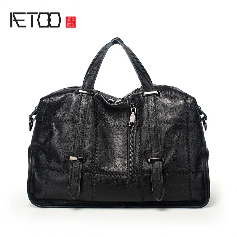 AETOO Women bag travel large volume leather bag handbag fashion trendy shoulder oblique shoulder bag