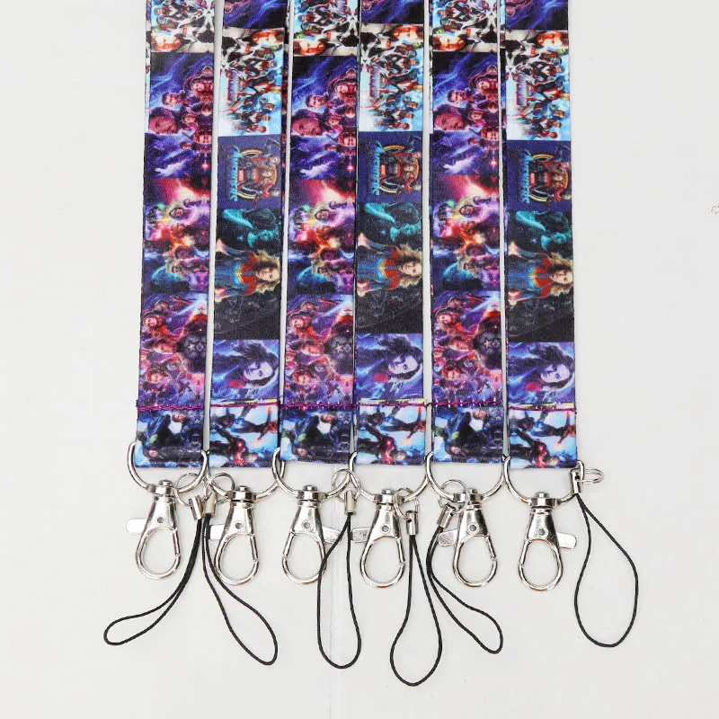

10pcs/lot Marvel the Avengers toys lanyard Neck Strap Lanyard Keychains ID Badge figure toys Gift