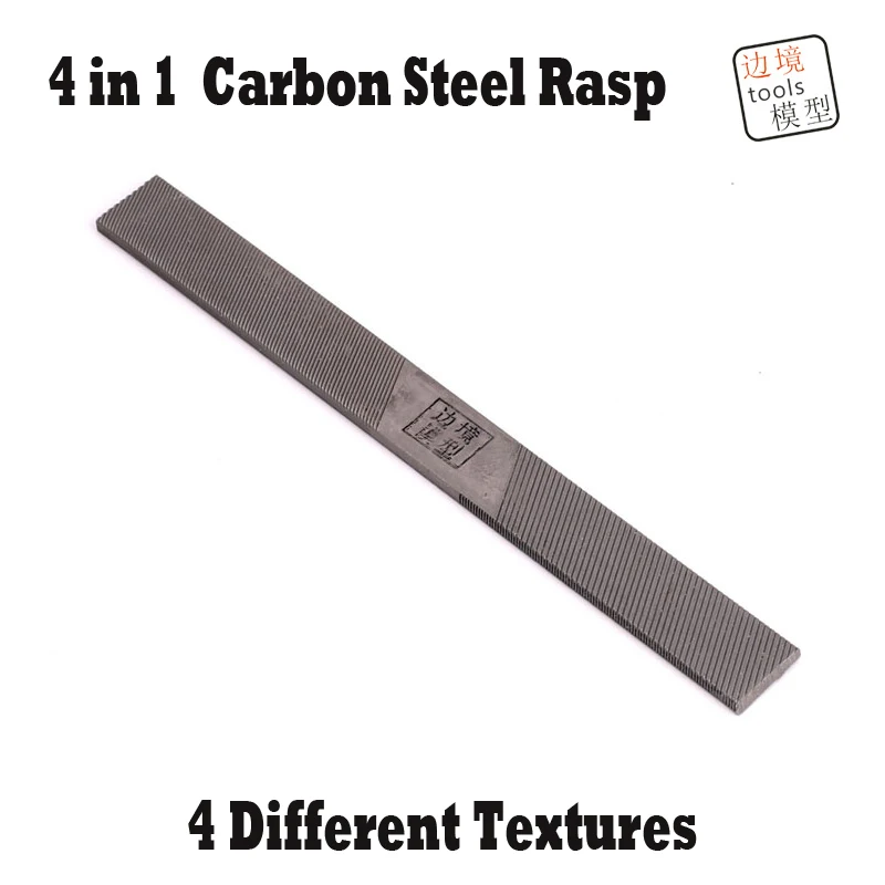 

Miniature Brinquedos Model Rasp 4 In 1 Carbon Steel Cutting Polishing File Different Textures Building Hobby Tools