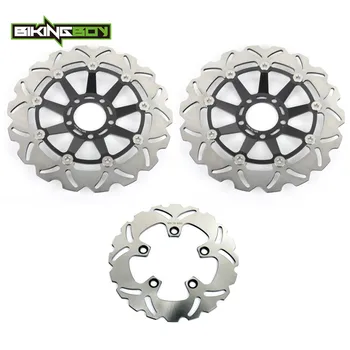

BIKINGBOY 3pc Front Rear Brake Discs Rotors Disks For Suzuki GSX-R GSXR 750 85 86 87 F G H Motorcycle 300mm 220mm Replacement