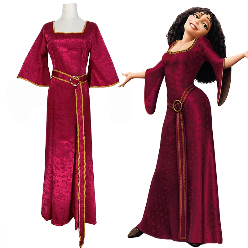

Custom Made Rapunzel Tangled Mother Gothel Beautiful Costume Medieval Dress Party Dress Adult Cosplay Costume