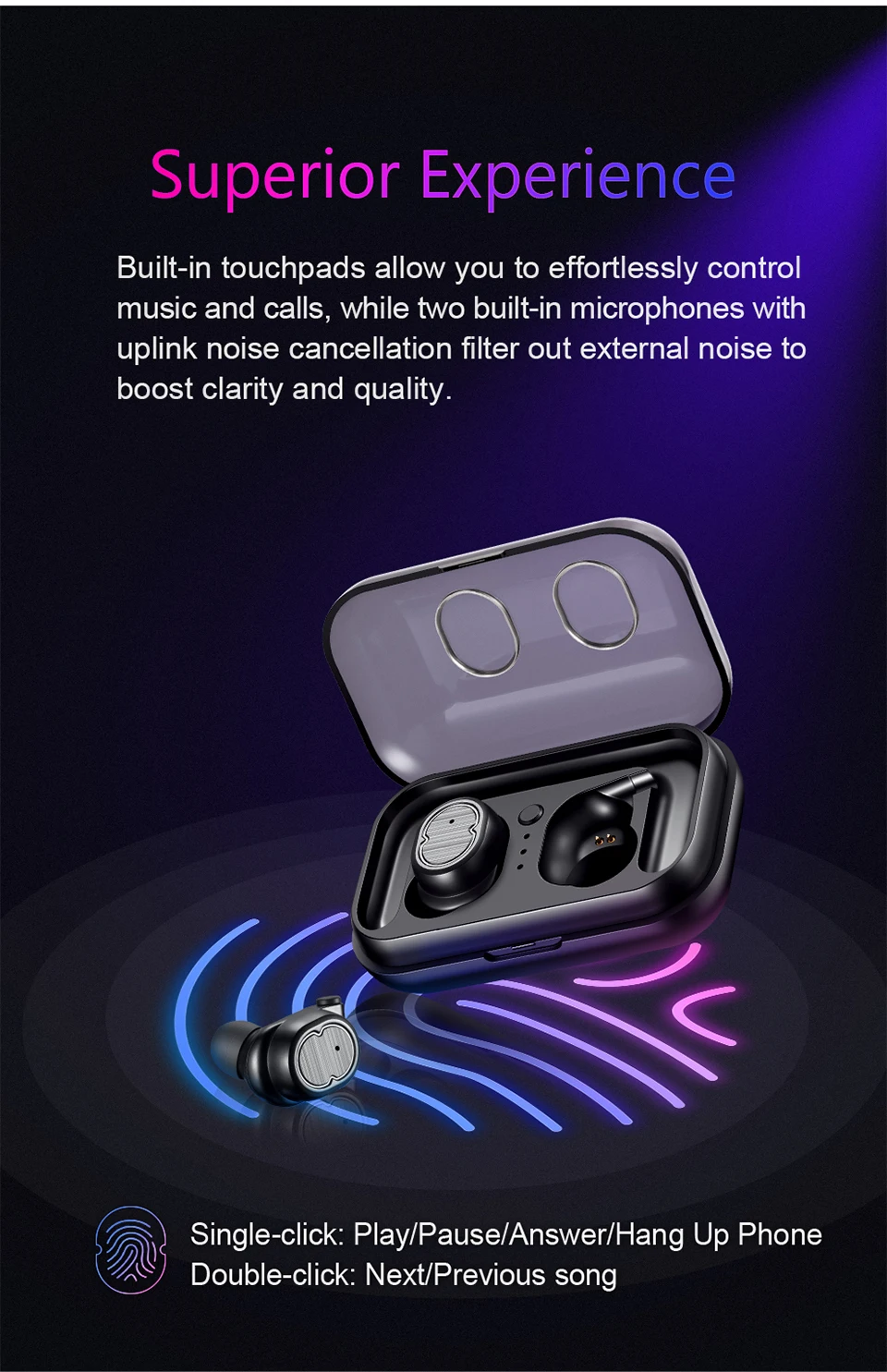 TWS 8 беспроводные Bluetooth наушники 5,0 спортивные наушники стерео мини беспроводная гарнитура наушники для телефона с зарядным устройством
