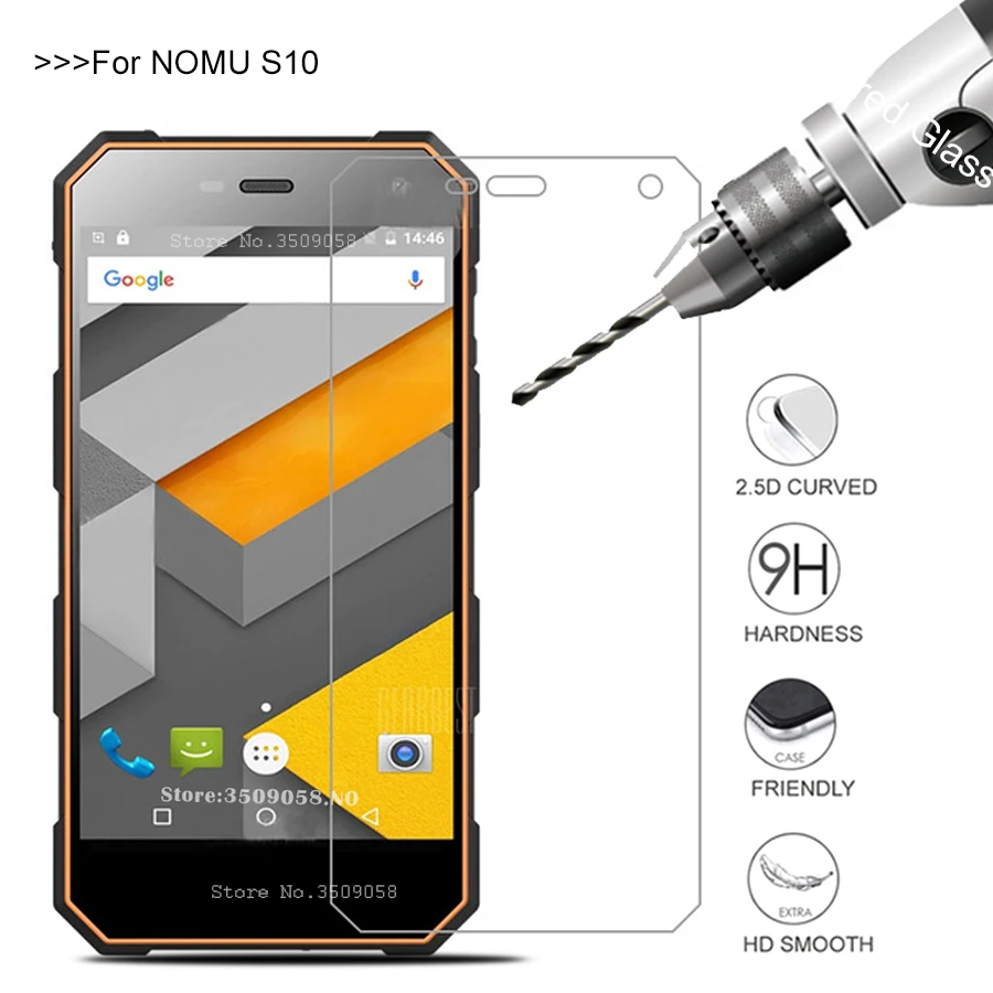 

Tempered Glass For NOMU S10 Screen Protector Film Anti-Explosion 9H 2.5D Protective Films Case Cover For NOMU S10 S 10 Glass