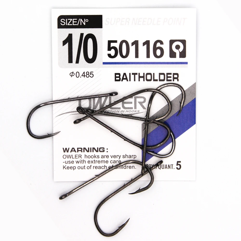 10 шт./лот 1/0 # 14 HardnessBrand рыболовный крючок брендовые рыболовные Крючки Baitholder черный
