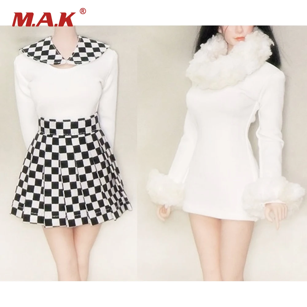 1/6 масштабный Модный корейский стиль комплект женской одежды белого цвета для 12 дюймов аксессуары для женщин