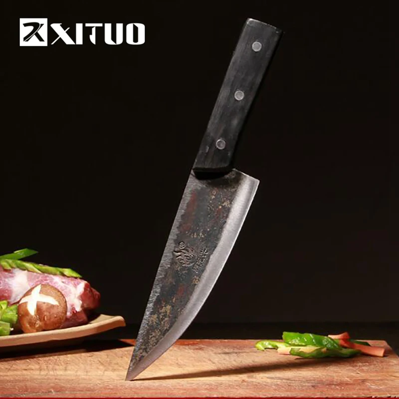 XITUO EDC Многофункциональный кухонный нож очень острый вольфрамовый стальной зажим стальной нож ручной работы 29 см палисандр нож шеф-повара для нарезки мяса инструменты