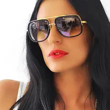 Gafas de Sol cuadradas Hombres Flat Top Mujeres Marca de Lujo de Diseño Pareja Caliente Señora Celebrity Gafas de Sol Super star Gafas de Brad Pitt