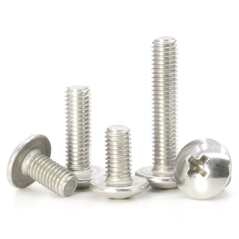 

Truss Head Screws Phillips Cross Recessed Big Large Metric Threaded Mushroom Machine Bolts 304 Stainless Steel M5 M6 M8