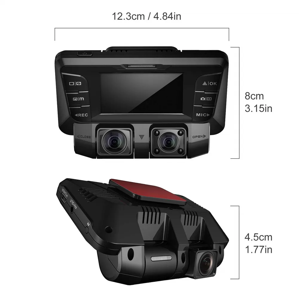 Обновленный автомобильный мини-видеорегистратор 2,7 дюйма, фронтальная и задняя камера FHD 1080P+ FHD 1080 P, автомобильная камера, Wi-Fi, видеорегистратор с функцией ночного видения, автомобильная видеокамера