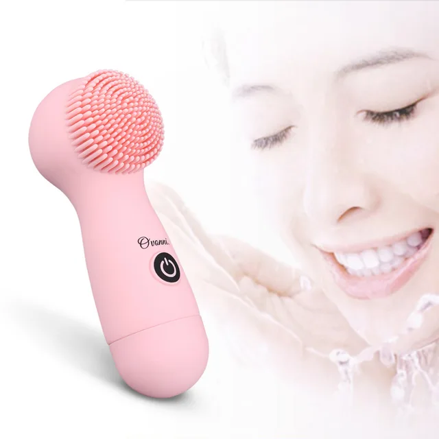 Ovonni Sonic Vibration Silicone Facial Cleansing Brush Waterproof