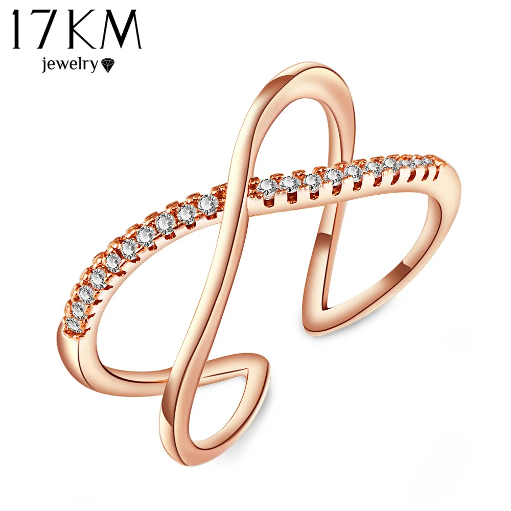 

Vintage X Cross Ring Jewelry Fashion Zircon Anel Bijoux Bague for Wedding Band Rings For Women female Accessory anillo CS12