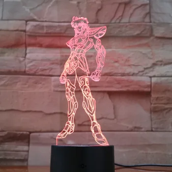 

Saint Seiya Figure Cartoon Decorative Lights Children Kids Boys Gift Nightlight Japanese Anime Desk Lamp Bedroom Led Night Light